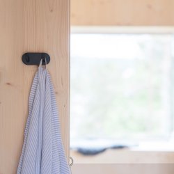 Smedbo Home Black Double Towel Hook