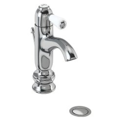 Burlington Chelsea Curved Basin Mixer with Pop Up Waste Regent Base