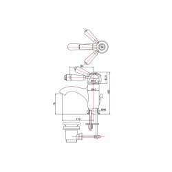 Burlington Chelsea Curved Basin Mixer with Pop Up Waste Burlington Chelsea Curved Basin Mixer with Pop Up Waste Standard Dimensions