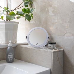Smedbo Outline Black LED Table Mirror