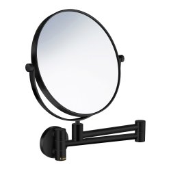 Smedbo Outline Black 7x Swing Arm Shaving and Makeup Mirror