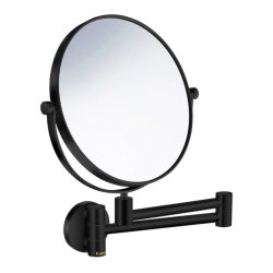 Smedbo Outline Black 7x Swing Arm Shaving and Makeup Mirror