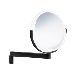 Smedbo Outline Black Wall Mounted LED Makeup Mirror