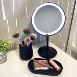 Smedbo Beslagsboden Black Freestanding LED Makeup Mirror
