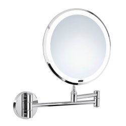 Smedbo Beslagsboden Chrome Wall Mounted LED Makeup Mirror