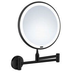Smedbo Beslagsboden Black Wall Mounted LED Makeup Mirror