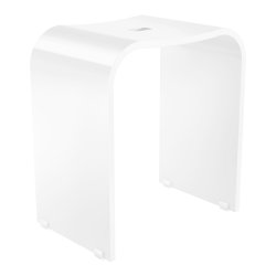 Smedbo Living White Plexiglass Shower Chair