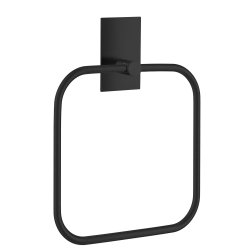 Smedbo Beslagsboden Black Self Adhesive Square Towel Ring
