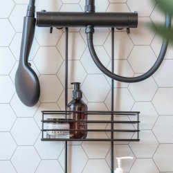 Smedbo Beslagsboden Black Shower Mixer Hanging Soap Basket