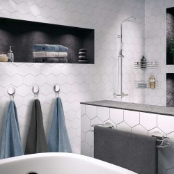 Smedbo Beslagsboden 500mm Self Adhesive Towel Rail in Chrome