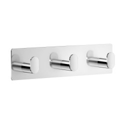 Smedbo Beslagsboden Cube Self Adhesive Triple Hook in Polished Stainless Steel