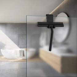 Smedbo Beslagsboden Black Shower Squeegee with Holder
