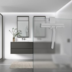 Smedbo Beslagsboden Grey Shower Squeegee with Holder