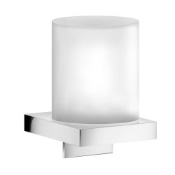 Smedbo Air Chrome Holder with Glass Soap Dispenser