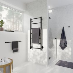 Smedbo Dry Black Electrical Ladder Towel Warmer