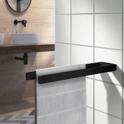 Smedbo Outline Black Double Towel Rail