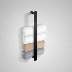 Smedbo Outline Black Guest Towel Rail