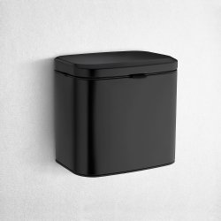 Smedbo Outline Lite Matt Black Wall Mounted 3L Soft Close Bin