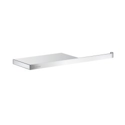 Smedbo Outline Chrome Toilet Roll Holder with Shelf