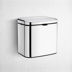Smedbo Outline Lite Polished Stainless Steel Wall Mounted 3L Soft Close Bin