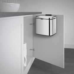 Smedbo Outline Lite Polished Stainless Steel Wall Mounted 3L Soft Close Bin