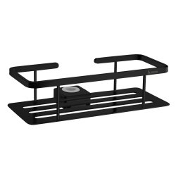 Smedbo Sideline Black Shower Riser Rail Basket