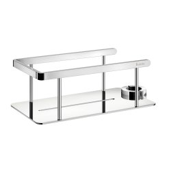 Smedbo Sideline Chrome Shower Riser Rail Side Basket