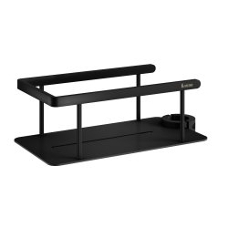 Smedbo Sideline Black Shower Riser Rail Side Basket