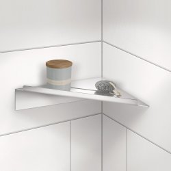Smedbo Sideline Chrome Self Adhesive Corner Shower Shelf