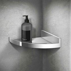 Smedbo Sideline Chrome Corner Shower Shelf