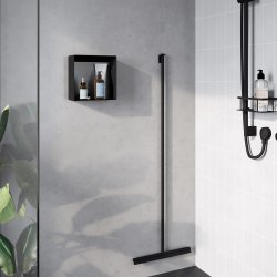 Smedbo Sideline Black Bathroom and Shower Shelf