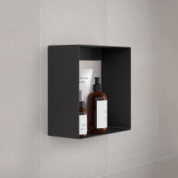 Smedbo Sideline Black Bathroom and Shower Shelf