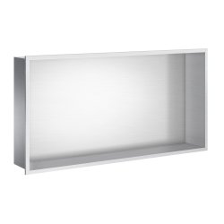 Smedbo Sideline Brushed Steel 600 x 300mm Bathroom Wall Niche