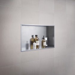 Smedbo Sideline Brushed Steel 600 x 300mm Bathroom Wall Niche