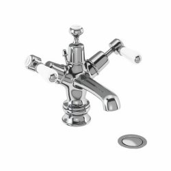 Burlington Kensington Chrome Basin Mixer with Pop Up Waste Regent Base