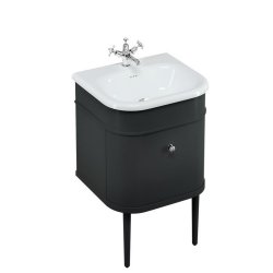 Burlington Chalfont 550mm Matt Black Vanity Unit with Basin