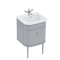 Burlington Chalfont 550mm Classic Grey Vanity Unit with Basin 1 Tap Hole Basin
