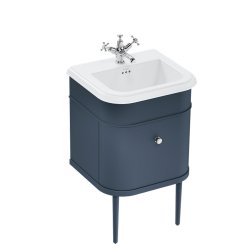 Burlington Chalfont 550mm Blue Vanity Unit with Basin 1 Tap Hole Basin