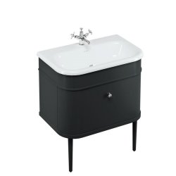 Burlington Chalfont 750mm Matt Black Vanity Unit with Basin