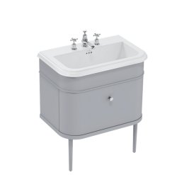 Burlington Chalfont 750mm Classic Grey Vanity Unit with Basin 3 Tap Hole Basin