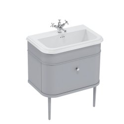 Burlington Chalfont 750mm Classic Grey Vanity Unit with Basin 1 Tap Hole Basin