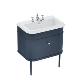 Burlington Chalfont 750mm Blue Vanity Unit with Basin 3 Tap Hole Basin
