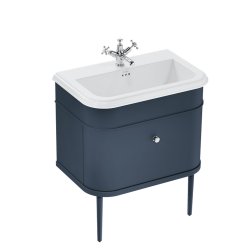 Burlington Chalfont 750mm Blue Vanity Unit with Basin 1 Tap Hole Basin