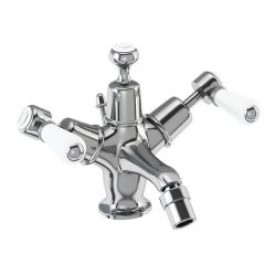 Burlington Kensington Chrome Bidet Mixer with Pop Up Waste