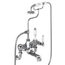 Burlington Kensington Chrome Wall Mounted Bath Shower Mixer