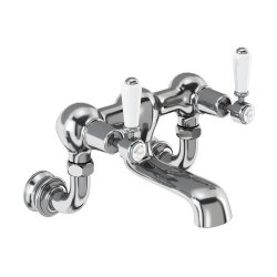 Burlington Kensington Chrome Wall Mounted Bath Filler Regent Base