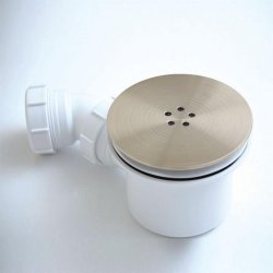 Volente 90mm Fast Flow Shower Waste in Brushed Brass