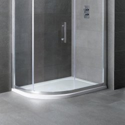 Volente 900 x 800mm Offset Quadrant Shower Tray Left Hand