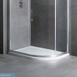 Volente 900 x 700mm Offset Quadrant Shower Tray Right Hand