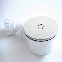 Volente 90mm Fast Flow Shower Waste in Matt White